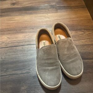 Steve Madden Women’s Slip-On Suede Loafers in Taupe